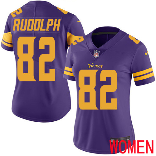 Minnesota Vikings #82 Limited Kyle Rudolph Purple Nike NFL Women Jersey Rush Vapor Untouchable